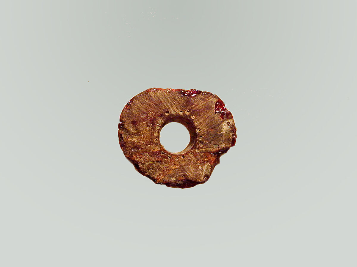 Fibula, fragment, Amber, Etruscan 