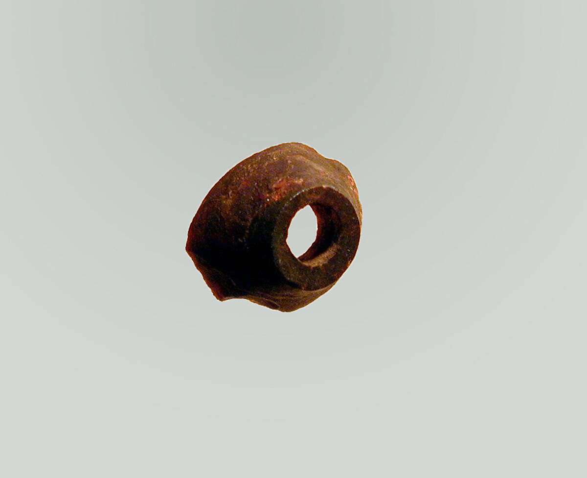 Fibula, fragment, Amber, Etruscan 