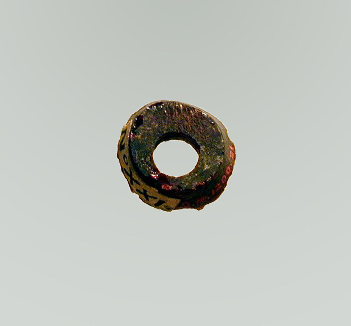 Fibula, fragment, Amber, Etruscan 