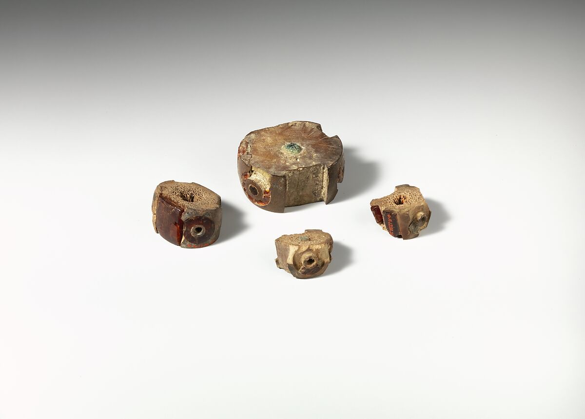 Bone and amber segment from a bronze fibula (safety pin), Amber, bronze, bone, Etruscan