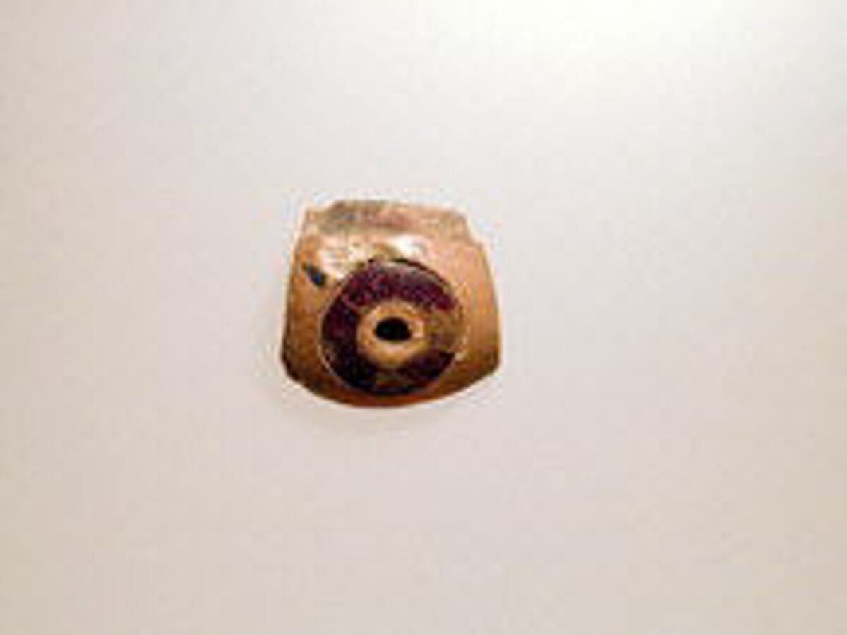 Fibula, fragment, Amber, Etruscan 