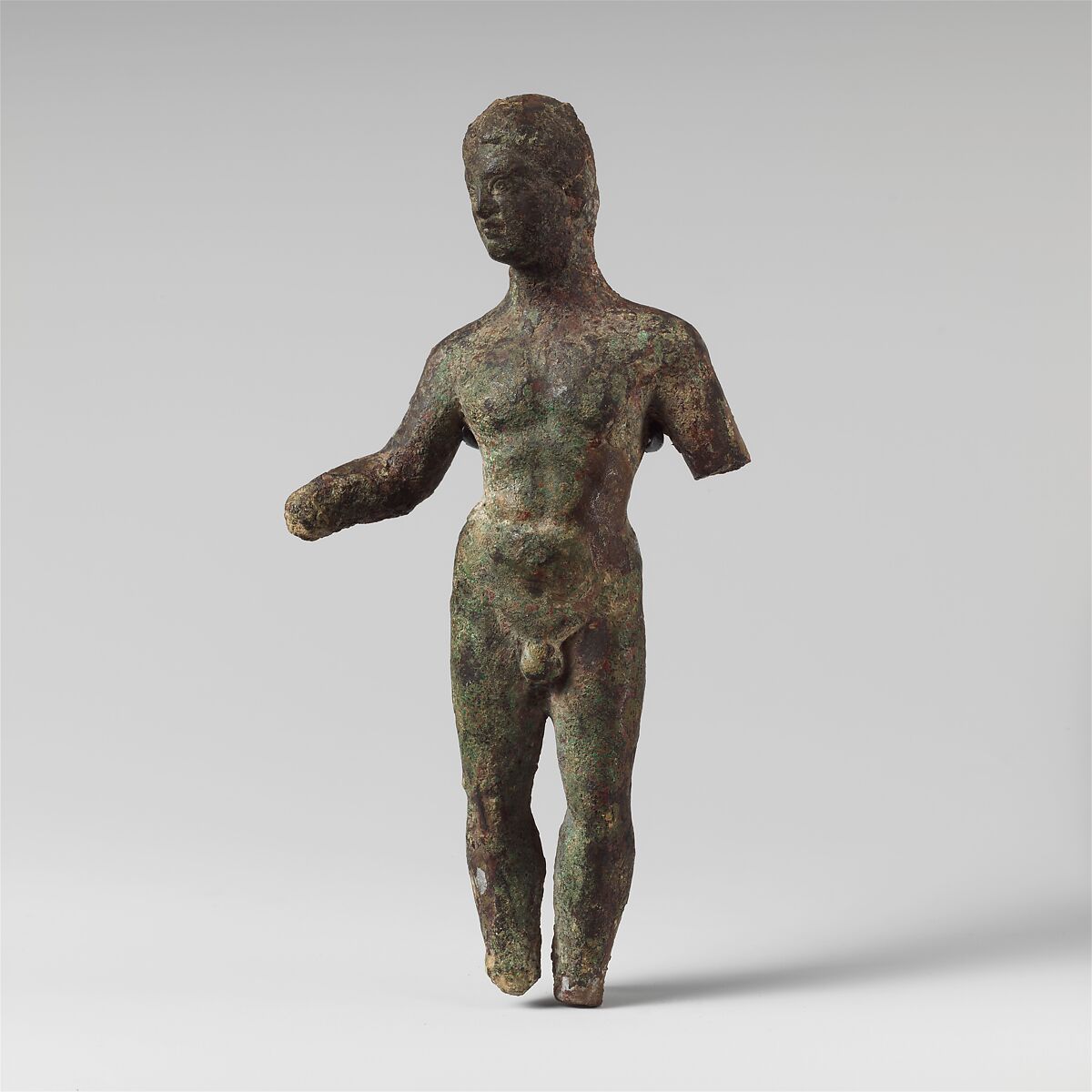 Bronze Statuette Of A Nude Youth Etruscan Classical The