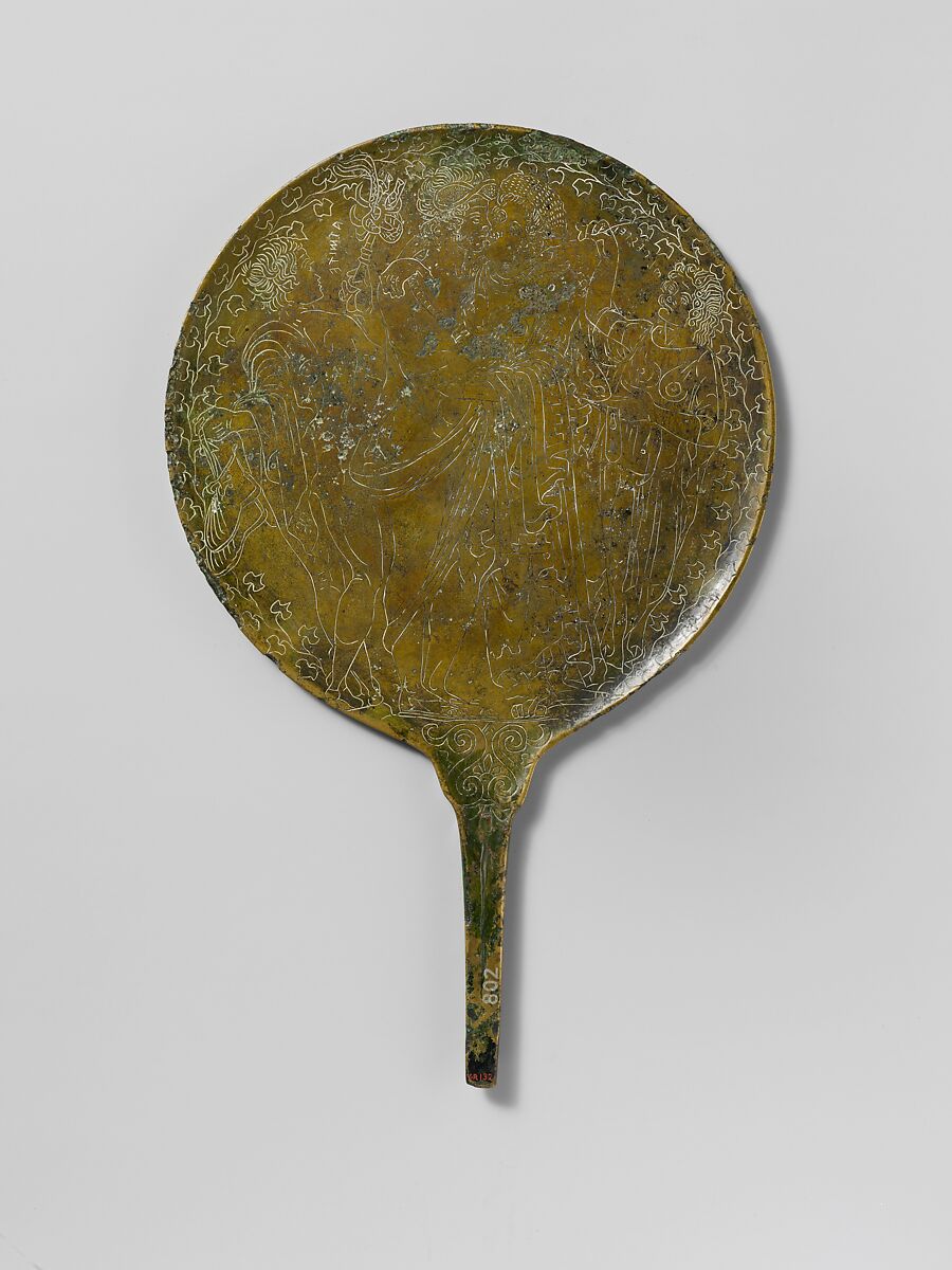 Bronze mirror, Bronze, Etruscan 