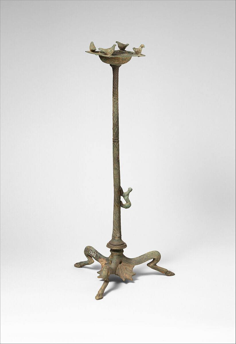 Bronze thymiaterion (incense burner), Bronze, Etruscan 