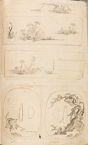 金工絵 Copy book of Toshiyoshi (also called Kōsō, Seijō, or Toshinaga), 紫原壽良画 Murasakibara Toshiyoshi (Japanese, born 1829), Ink on bound paper, Japanese