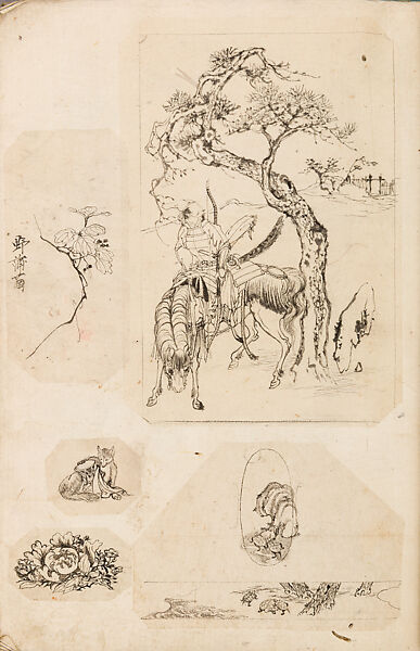 金工絵 Copy book of Toshiyoshi (also called Kōsō, Seijō, or Toshinaga), 紫原壽良画 Murasakibara Toshiyoshi (Japanese, born 1829), Ink on bound paper, Japanese