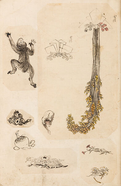 金工絵 Copy book of Toshiyoshi (also called Kōsō, Seijō, or Toshinaga), 紫原壽良画 Murasakibara Toshiyoshi (Japanese, born 1829), Ink on bound paper, Japanese