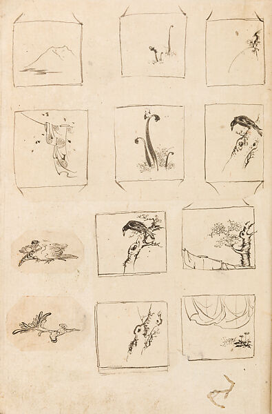 金工絵 Copy book of Toshiyoshi (also called Kōsō, Seijō, or Toshinaga), 紫原壽良画 Murasakibara Toshiyoshi (Japanese, born 1829), Ink on bound paper, Japanese