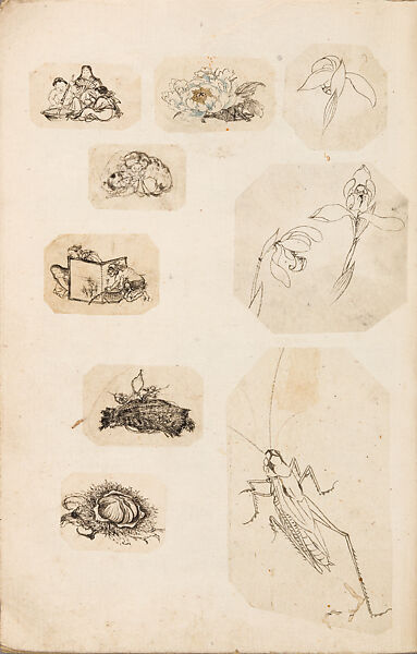 金工絵 Copy book of Toshiyoshi (also called Kōsō, Seijō, or Toshinaga), 紫原壽良画 Murasakibara Toshiyoshi (Japanese, born 1829), Ink on bound paper, Japanese