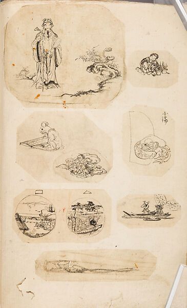 金工絵 Copy book of Toshiyoshi (also called Kōsō, Seijō, or Toshinaga), 紫原壽良画 Murasakibara Toshiyoshi (Japanese, born 1829), Ink on bound paper, Japanese