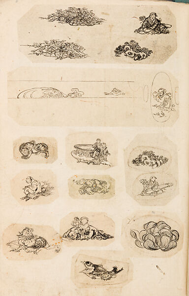 金工絵 Copy book of Toshiyoshi (also called Kōsō, Seijō, or Toshinaga), 紫原壽良画 Murasakibara Toshiyoshi (Japanese, born 1829), Ink on bound paper, Japanese