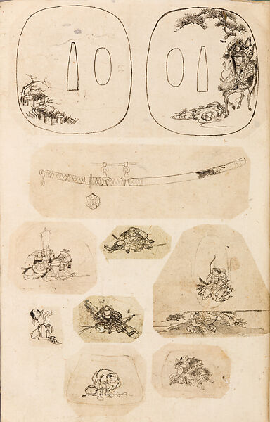 金工絵 Copy book of Toshiyoshi (also called Kōsō, Seijō, or Toshinaga), 紫原壽良画 Murasakibara Toshiyoshi (Japanese, born 1829), Ink on bound paper, Japanese