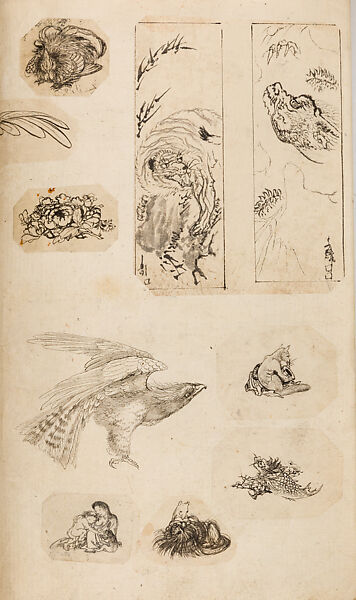 金工絵 Copy book of Toshiyoshi (also called Kōsō, Seijō, or Toshinaga), 紫原壽良画 Murasakibara Toshiyoshi (Japanese, born 1829), Ink on bound paper, Japanese