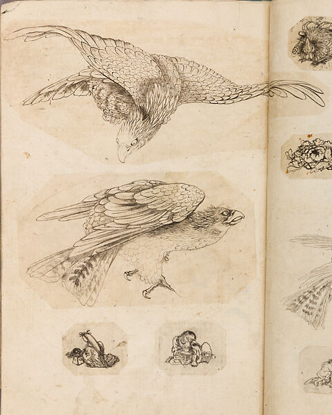 金工絵 Copy book of Toshiyoshi (also called Kōsō, Seijō, or Toshinaga), 紫原壽良画 Murasakibara Toshiyoshi (Japanese, born 1829), Ink on bound paper, Japanese