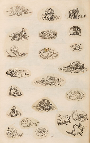 金工絵 Copy book of Toshiyoshi (also called Kōsō, Seijō, or Toshinaga), 紫原壽良画 Murasakibara Toshiyoshi (Japanese, born 1829), Ink on bound paper, Japanese