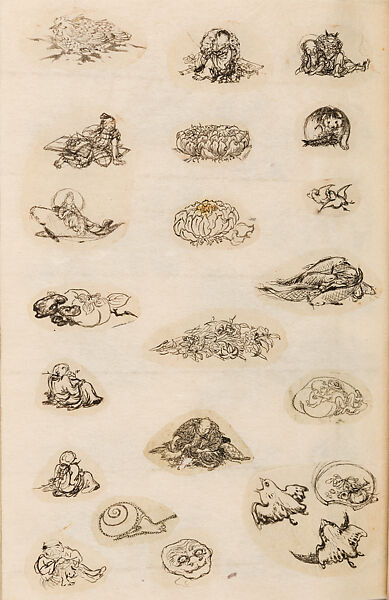 金工絵 Copy book of Toshiyoshi (also called Kōsō, Seijō, or Toshinaga), 紫原壽良画 Murasakibara Toshiyoshi (Japanese, born 1829), Ink on bound paper, Japanese