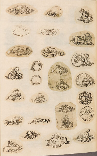 金工絵 Copy book of Toshiyoshi (also called Kōsō, Seijō, or Toshinaga), 紫原壽良画 Murasakibara Toshiyoshi (Japanese, born 1829), Ink on bound paper, Japanese