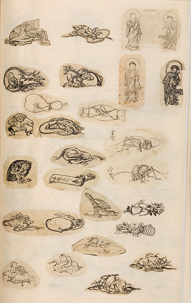 金工絵 Copy book of Toshiyoshi (also called Kōsō, Seijō, or Toshinaga), 紫原壽良画 Murasakibara Toshiyoshi (Japanese, born 1829), Ink on bound paper, Japanese