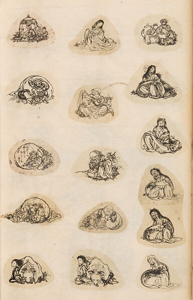 金工絵 Copy book of Toshiyoshi (also called Kōsō, Seijō, or Toshinaga), 紫原壽良画 Murasakibara Toshiyoshi (Japanese, born 1829), Ink on bound paper, Japanese