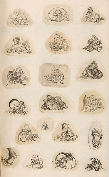 金工絵 Copy book of Toshiyoshi (also called Kōsō, Seijō, or Toshinaga), 紫原壽良画 Murasakibara Toshiyoshi (Japanese, born 1829), Ink on bound paper, Japanese