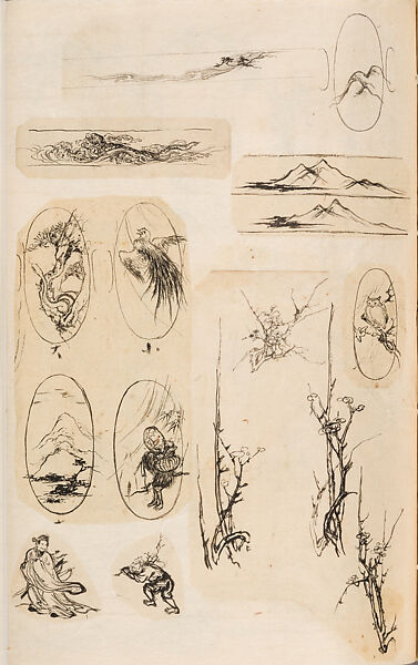 金工絵 Copy book of Toshiyoshi (also called Kōsō, Seijō, or Toshinaga), 紫原壽良画 Murasakibara Toshiyoshi (Japanese, born 1829), Ink on bound paper, Japanese
