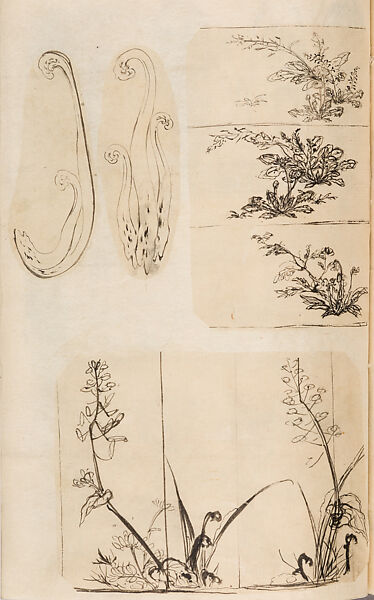 金工絵 Copy book of Toshiyoshi (also called Kōsō, Seijō, or Toshinaga), 紫原壽良画 Murasakibara Toshiyoshi (Japanese, born 1829), Ink on bound paper, Japanese