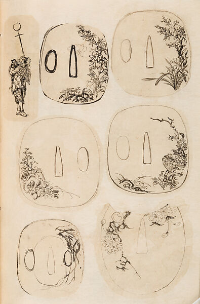 金工絵 Copy book of Toshiyoshi (also called Kōsō, Seijō, or Toshinaga), 紫原壽良画 Murasakibara Toshiyoshi (Japanese, born 1829), Ink on bound paper, Japanese