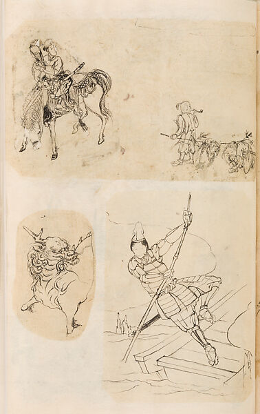 金工絵 Copy book of Toshiyoshi (also called Kōsō, Seijō, or Toshinaga), 紫原壽良画 Murasakibara Toshiyoshi (Japanese, born 1829), Ink on bound paper, Japanese