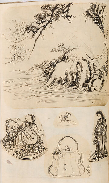 金工絵 Copy book of Toshiyoshi (also called Kōsō, Seijō, or Toshinaga), 紫原壽良画 Murasakibara Toshiyoshi (Japanese, born 1829), Ink on bound paper, Japanese