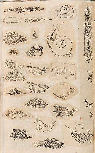 金工絵 Copy book of Toshiyoshi (also called Kōsō, Seijō, or Toshinaga), 紫原壽良画 Murasakibara Toshiyoshi (Japanese, born 1829), Ink on bound paper, Japanese