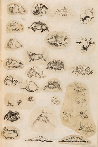 金工絵 Copy book of Toshiyoshi (also called Kōsō, Seijō, or Toshinaga), 紫原壽良画 Murasakibara Toshiyoshi (Japanese, born 1829), Ink on bound paper, Japanese