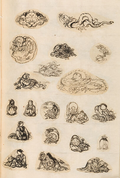 金工絵 Copy book of Toshiyoshi (also called Kōsō, Seijō, or Toshinaga), 紫原壽良画 Murasakibara Toshiyoshi (Japanese, born 1829), Ink on bound paper, Japanese