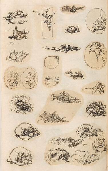 金工絵 Copy book of Toshiyoshi (also called Kōsō, Seijō, or Toshinaga), 紫原壽良画 Murasakibara Toshiyoshi (Japanese, born 1829), Ink on bound paper, Japanese