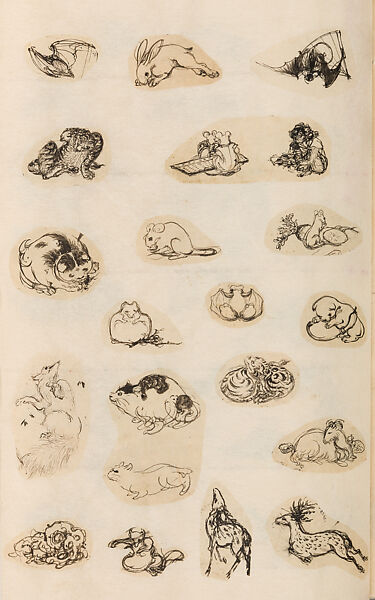 金工絵 Copy book of Toshiyoshi (also called Kōsō, Seijō, or Toshinaga), 紫原壽良画 Murasakibara Toshiyoshi (Japanese, born 1829), Ink on bound paper, Japanese