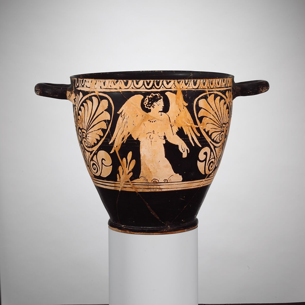Terracotta skyphos (deep drinking cup), Attributed to the Painter of the Villa Giulia 1664, Terracotta, Etruscan, Faliscan