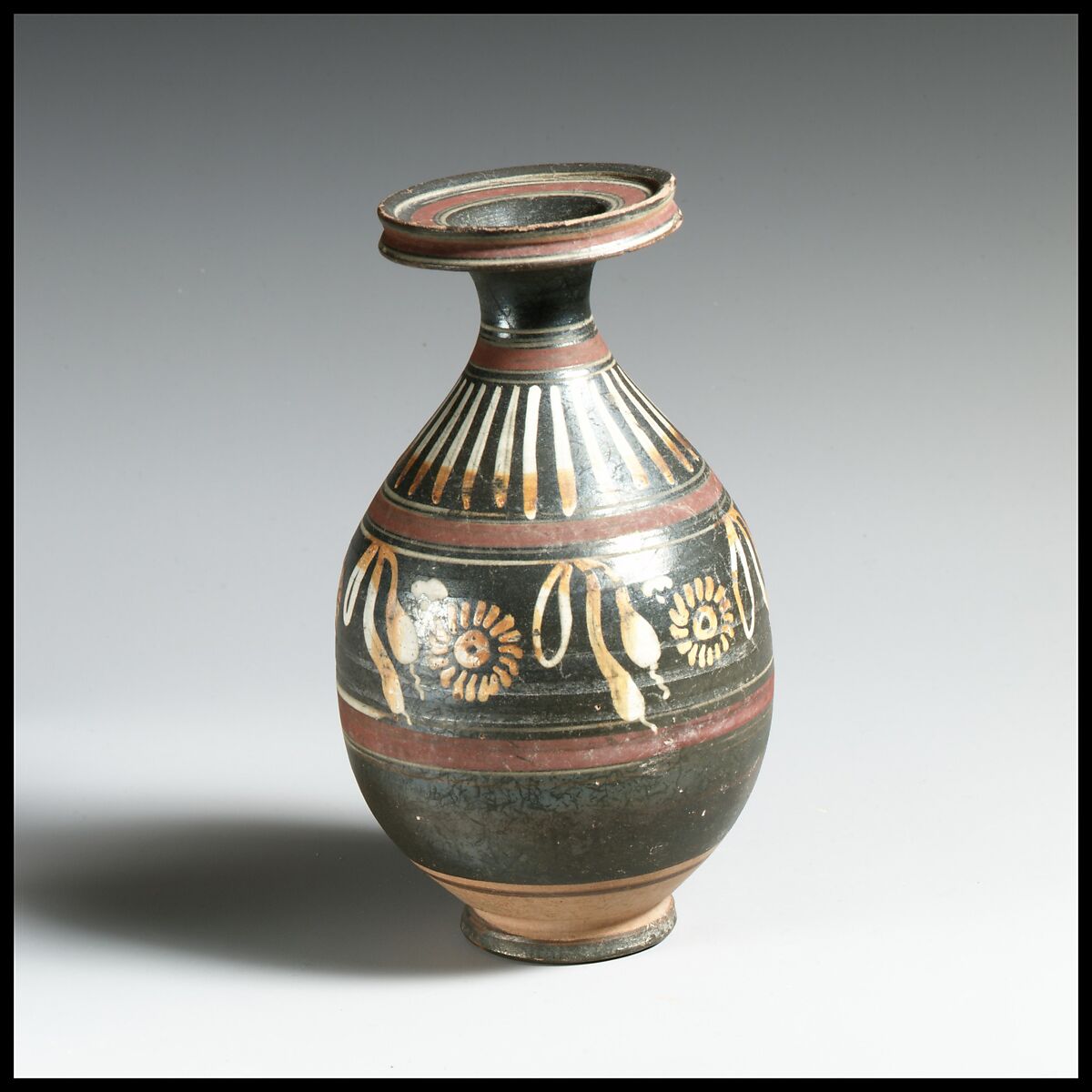 Terracotta bottle, Terracotta, Greek, South Italian, Apulian, Gnathian 