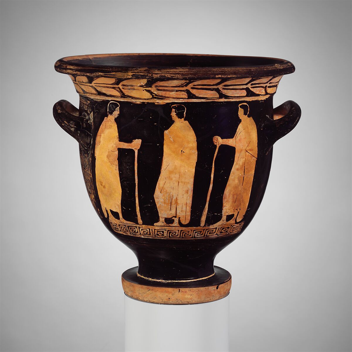 Terracotta bell-krater (mixing bowl), Attributed to the Pisticci Painter, Terracotta, Greek, South Italian, Lucanian