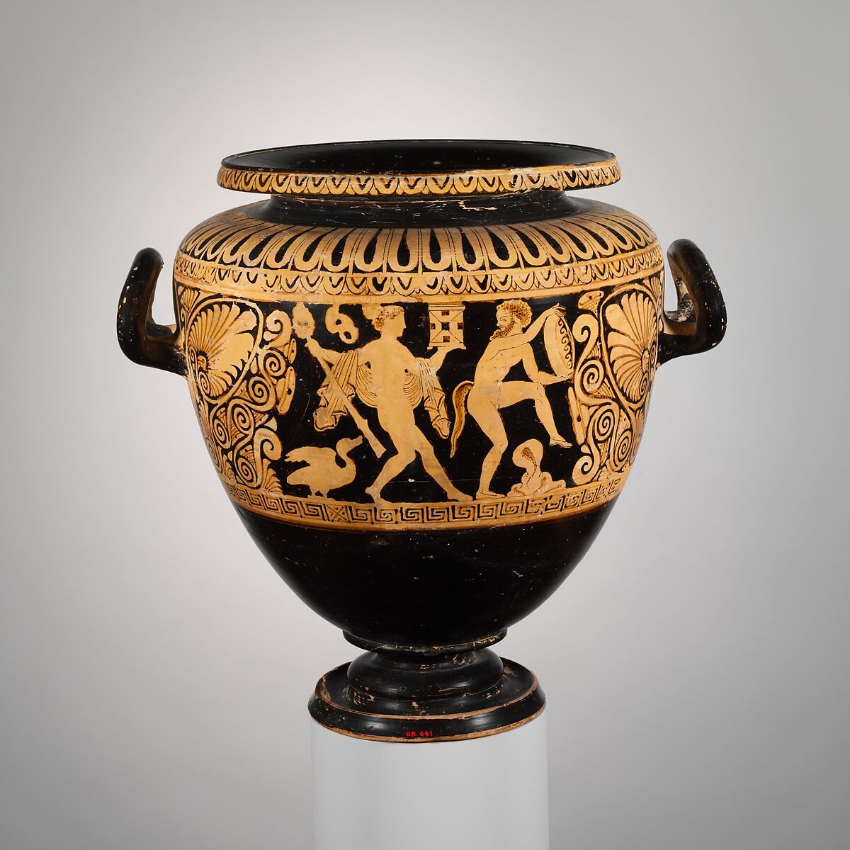 Terracotta stamnos (jar), Attributed to the Captives Group, Terracotta, Faliscan 