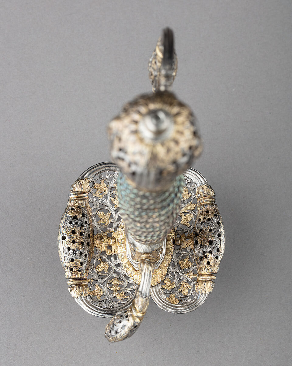 Smallsword, Silver, gold, wood, steel, French, Paris; blade, German