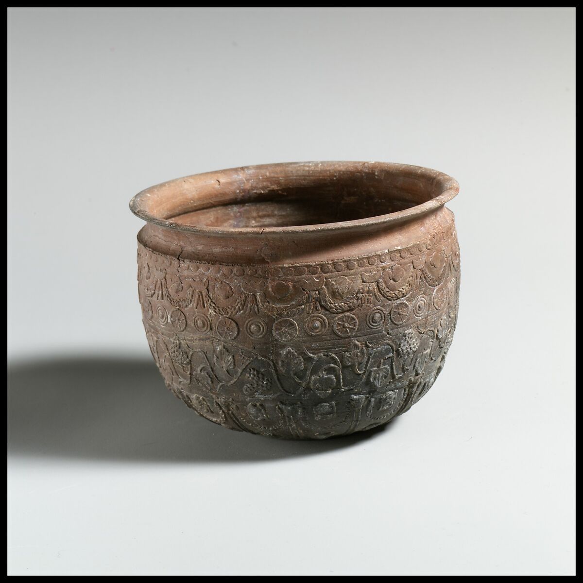 Terracotta Megarian bowl, Terracotta, Roman 
