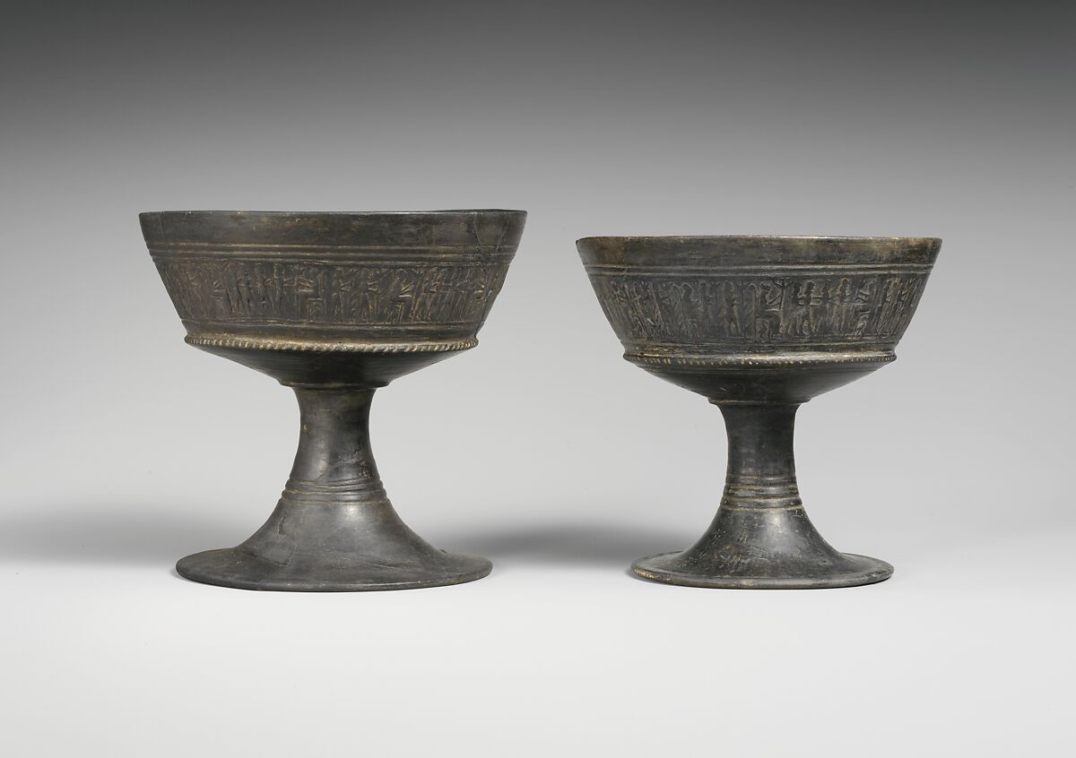 Terracotta chalice, Terracotta, Etruscan
