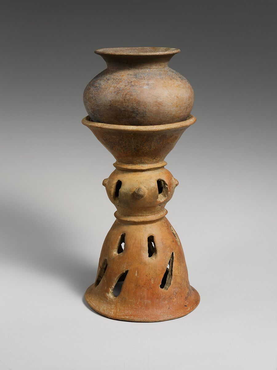 Terracotta holmos (stand), Terracotta, Etruscan 