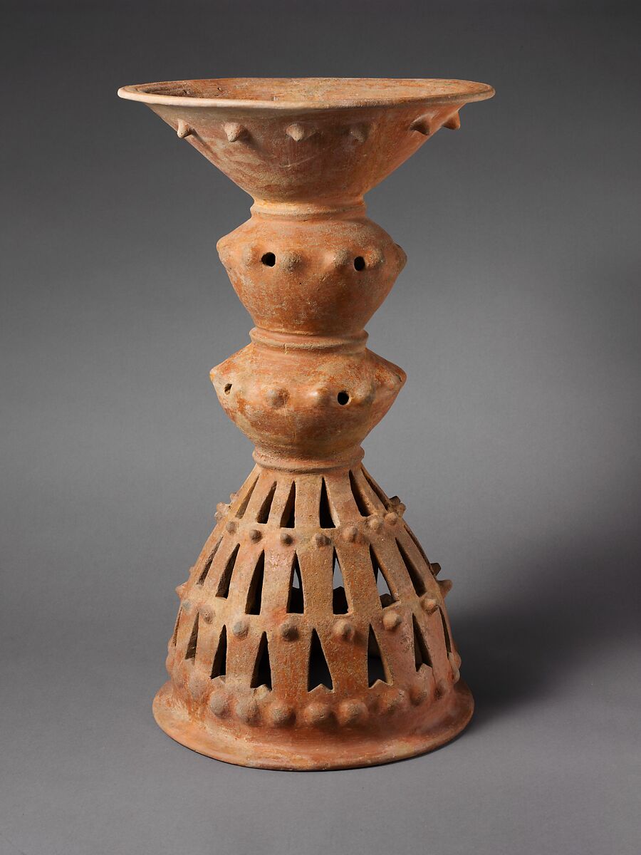 Terracotta holmos (stand), Terracotta, Etruscan 