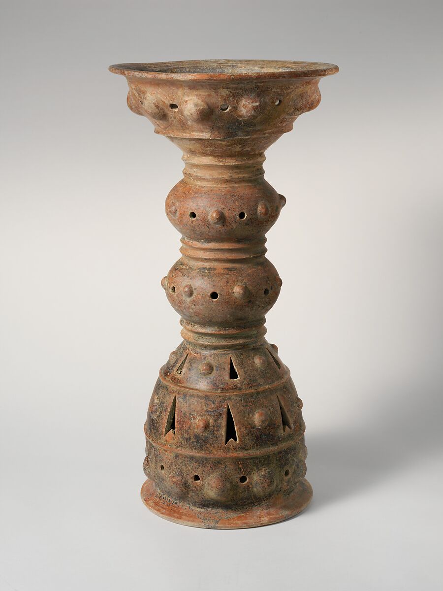 Terracotta holmos (stand), Terracotta, Etruscan 