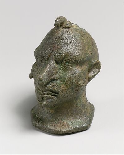 Bronze head of a grotesque