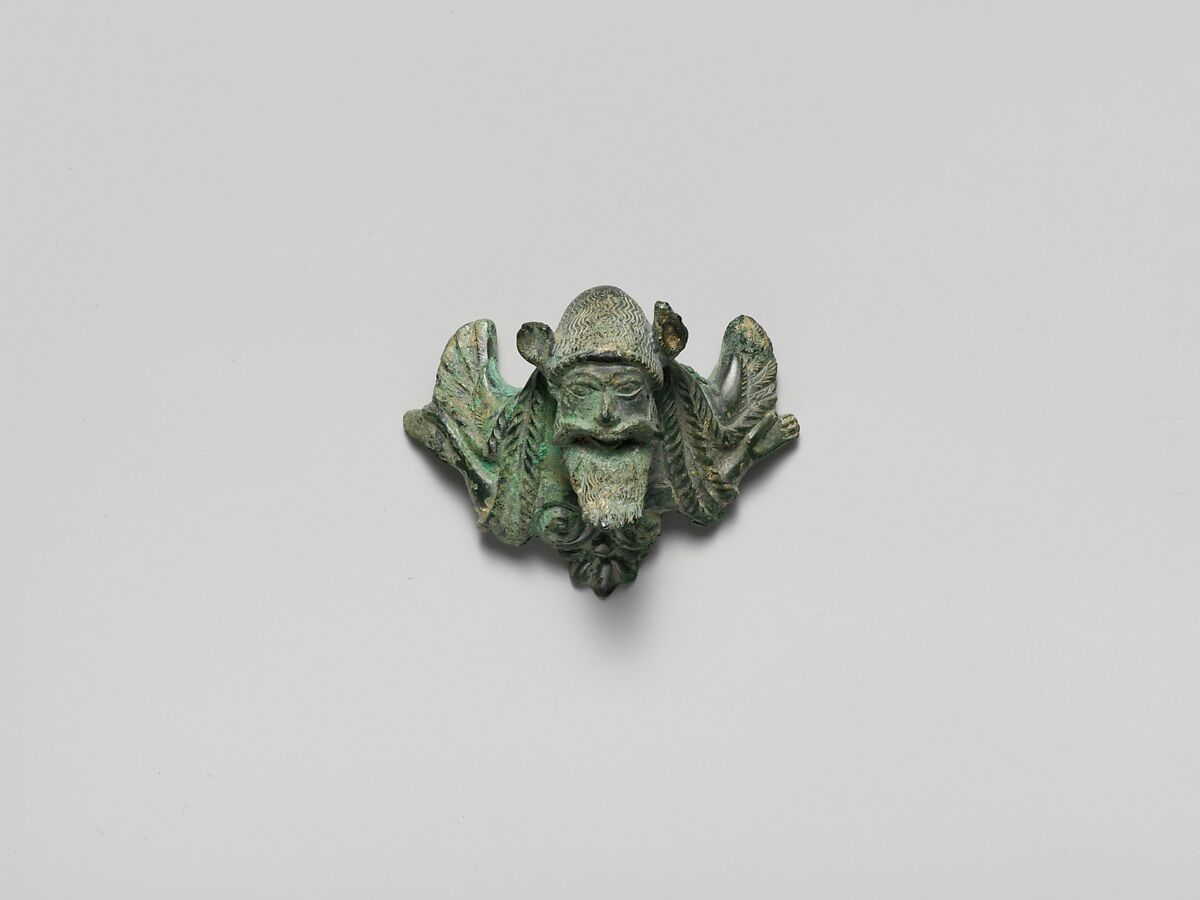 Bronze helmet attachment, Bronze, Etruscan 