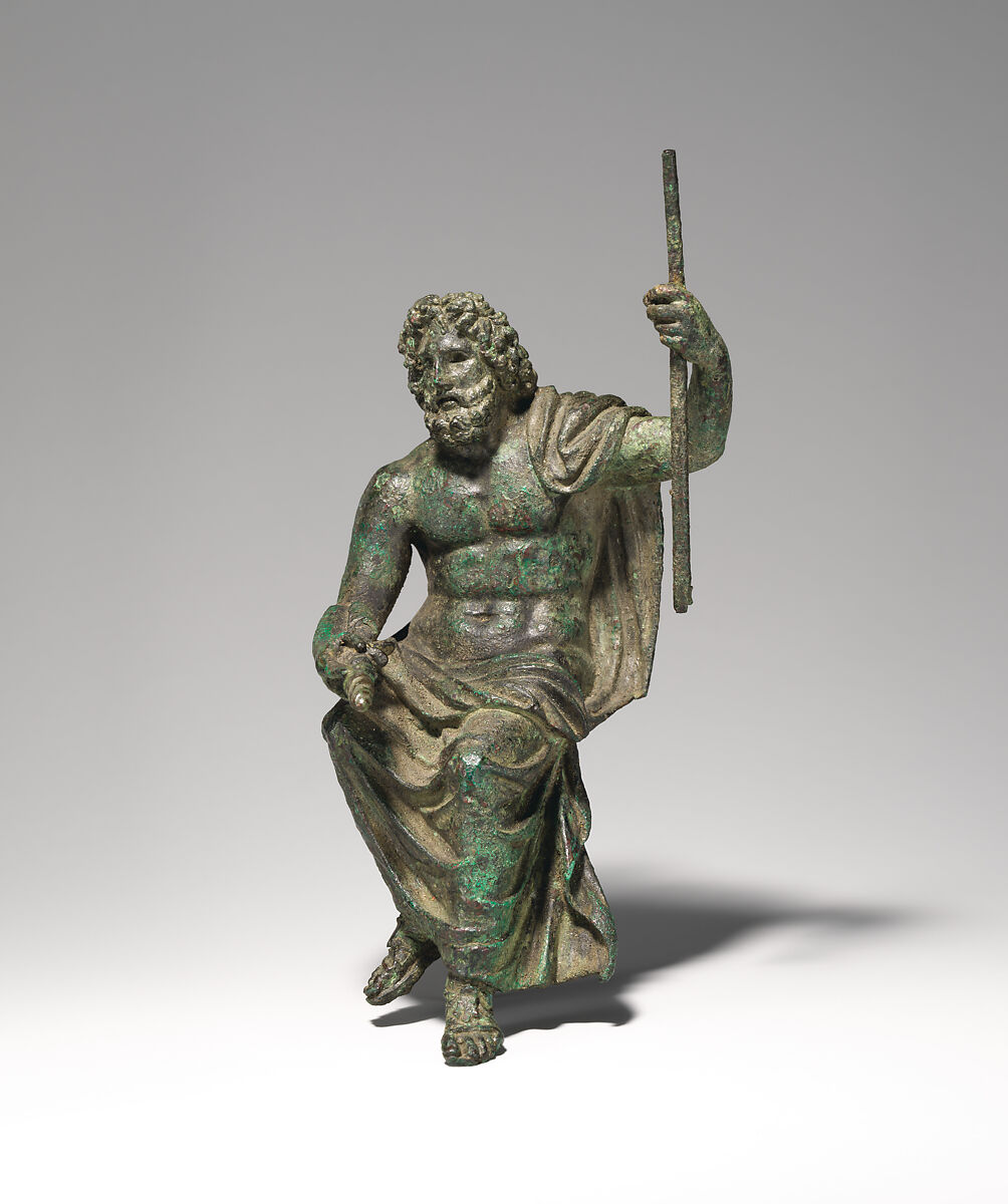 Bronze statuette of Jupiter Capitolinus, Bronze, Roman