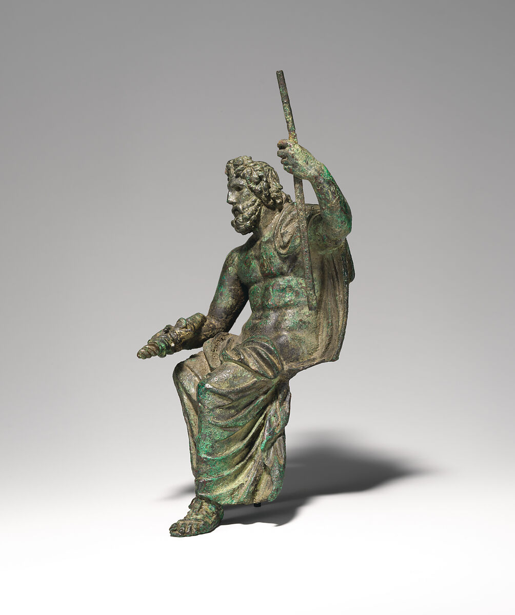 Bronze statuette of Jupiter Capitolinus, Bronze, Roman