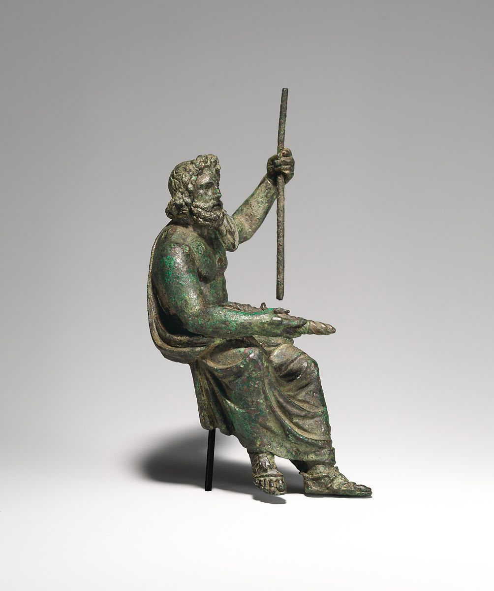 Bronze statuette of Jupiter Capitolinus, Bronze, Roman