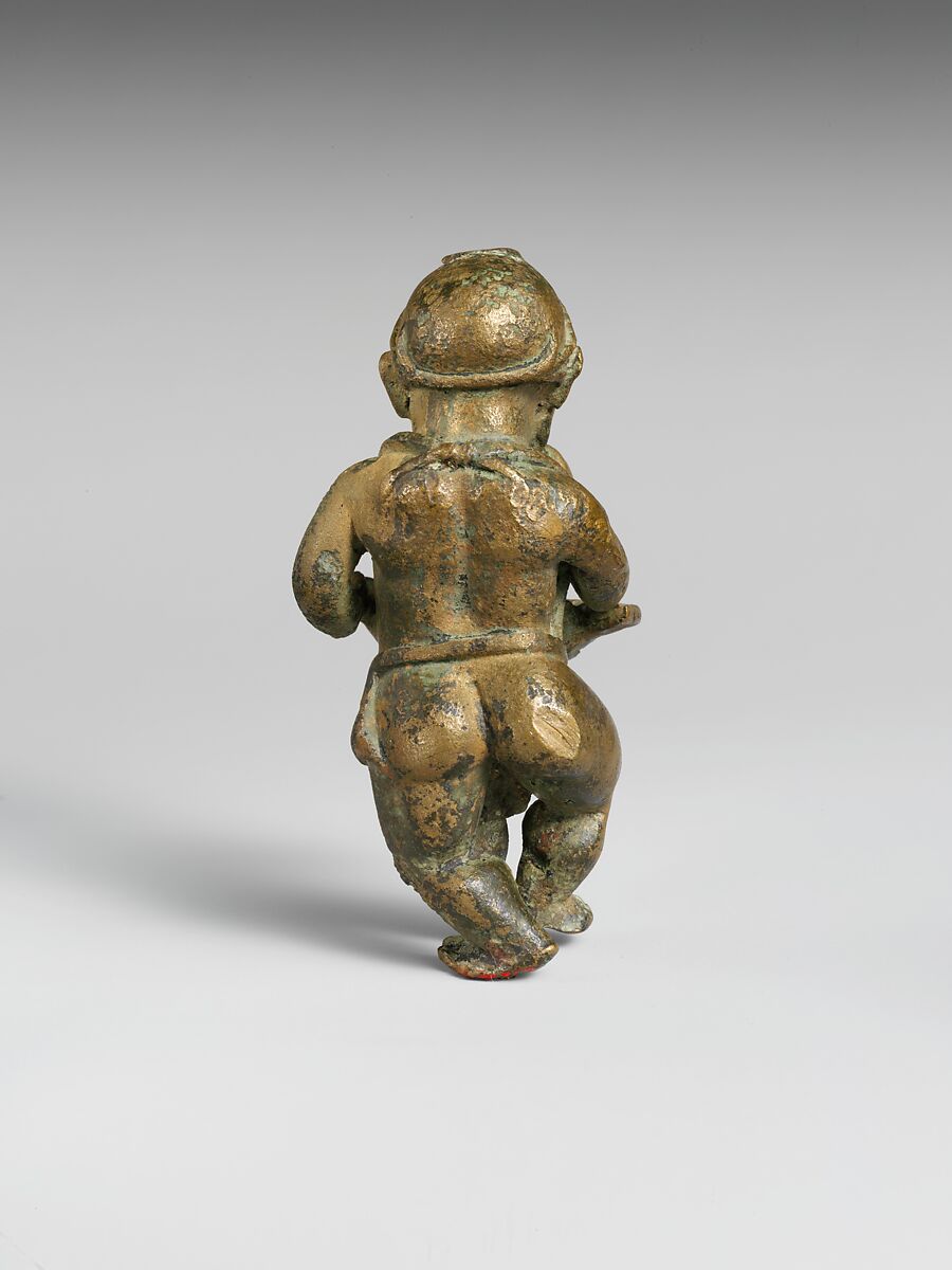 Bronze statuette of a dwarf with silver eyes, Bronze, Greek or Roman